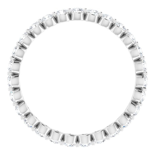 14k White 3/4 Ctw Natural Diamond Eternity Band Size 7