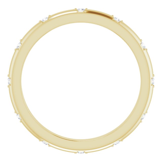 14k Yellow .06 Ctw Natural Diamond Eternity Band Size 5