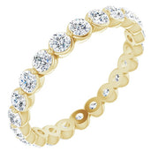 14k Yellow 1 1/3 Ctw Natural Diamond Eternity Band Size 7