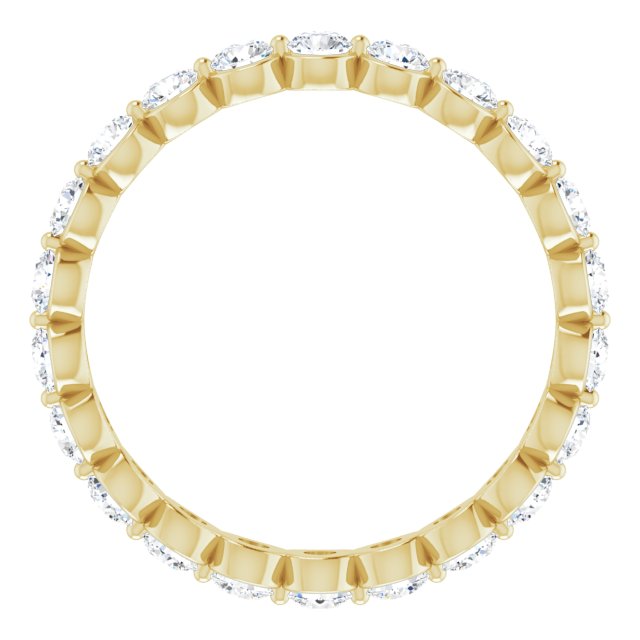 14k Yellow 1 1/3 Ctw Natural Diamond Eternity Band Size 7