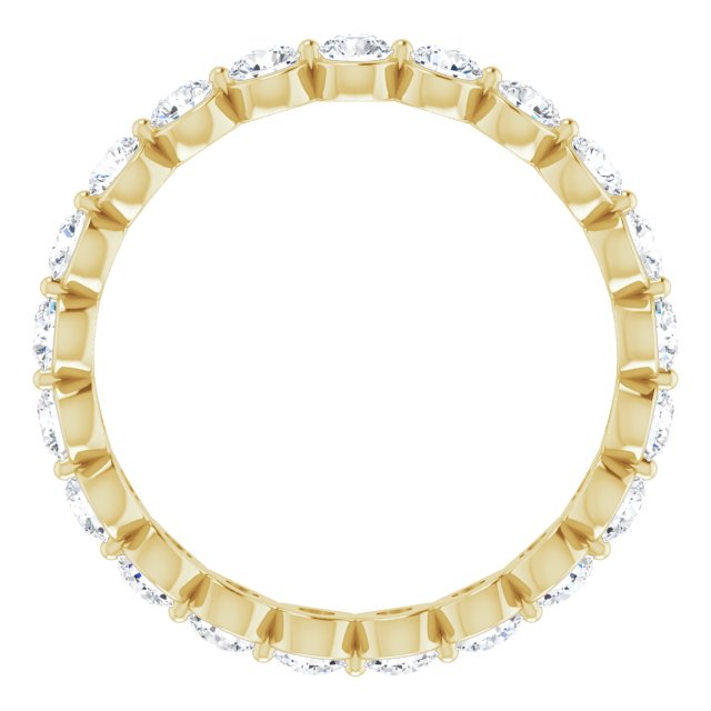 14k Yellow 1 1/4 Ctw Natural Diamond Eternity Band Size 6