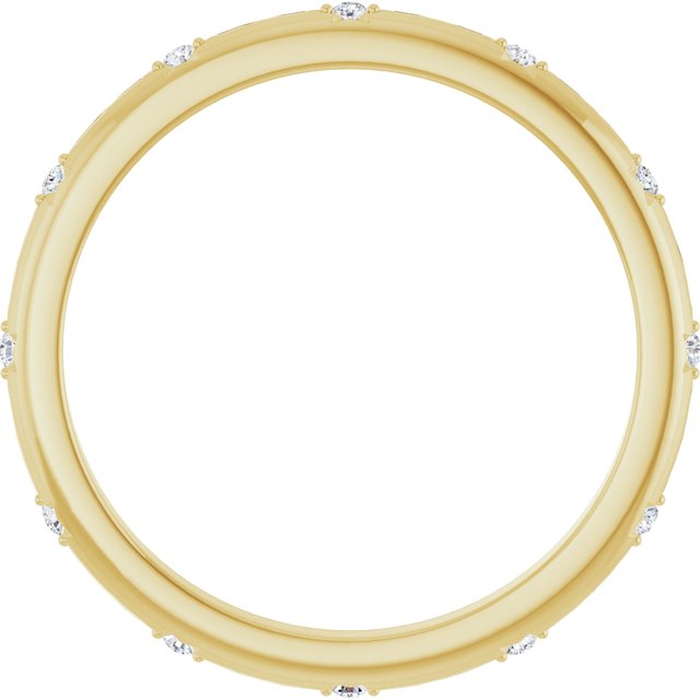 14K Yellow .06 CTW Natural Diamond Eternity Band Size 7