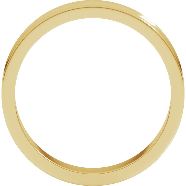 14K Yellow 4 mm Concave Light Band Size 8