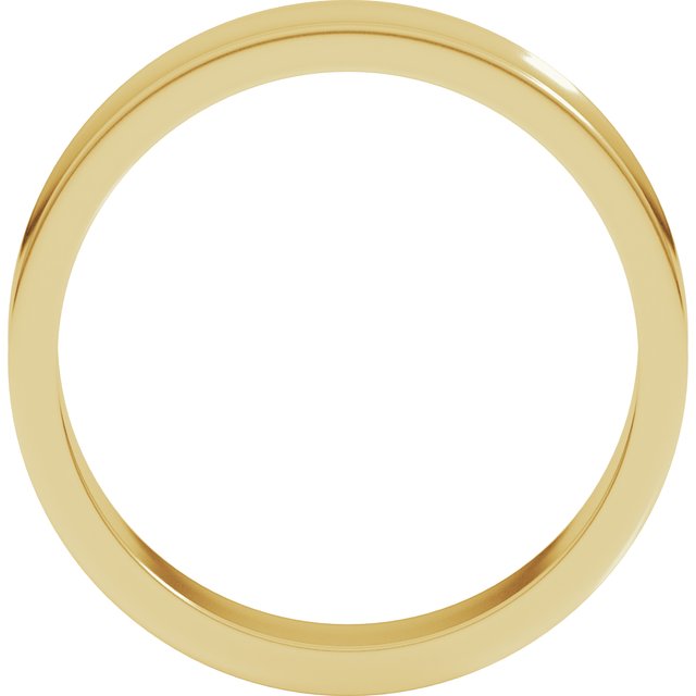 14k Yellow 5 Mm Lightweight Concave Band Size 8
