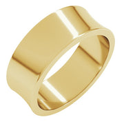14K Yellow 7 mm Concave Light Band Size 5.5