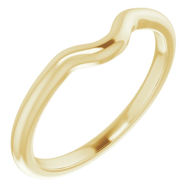 14k Yellow Band For 6x4 Mm Oval Ring