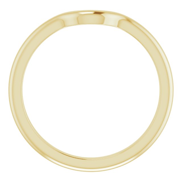 14k Yellow Band For 6x4 Mm Oval Ring
