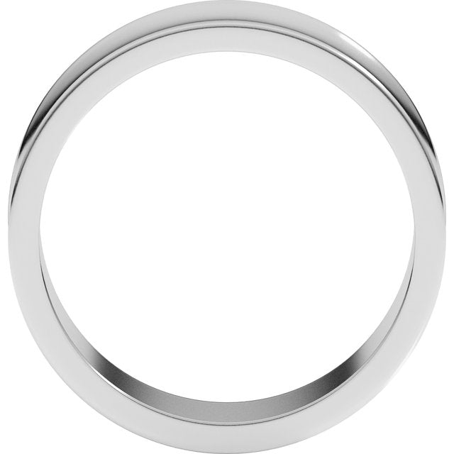 Sterling Silver 7 mm Concave Light Band Size 8