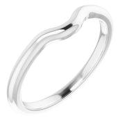 14K White Band for 4.1 mm Round Ring