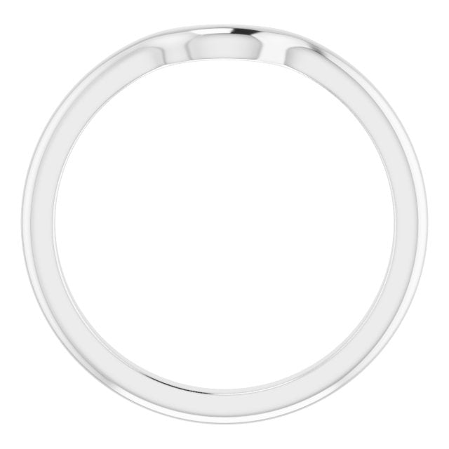 14K White Band for 4.1 mm Round Ring