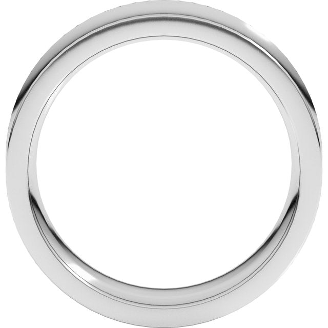 Sterling Silver 7 mm Concave Comfort Fit Band Size 11