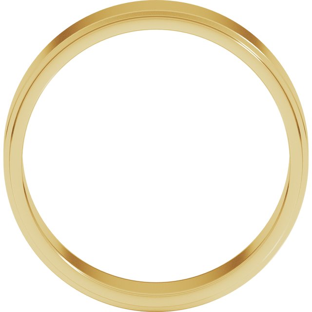 14k Yellow 6 Mm Flat Edge Band Size 8