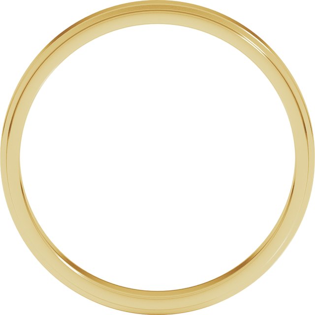 14K Yellow 3 mm Flat Edge Band Size 7.5