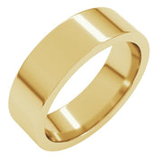 14k Yellow 6 Mm Flat Comfort Fit Band Size 11.5