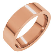 14k Rose 6 Mm Flat Comfort Fit Band Size 6.5