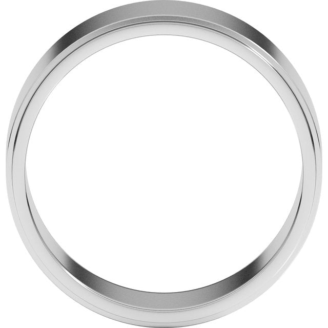 Sterling Silver 8 Mm Flat Edge Band Size 7