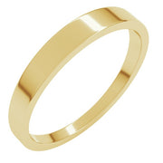 14K Yellow 3 mm Flat Tapered Band Size 4.5