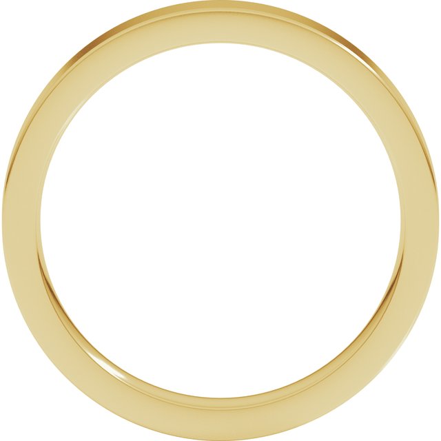 18k Yellow 3 Mm Flat Comfort Fit Band Size 6.5