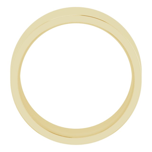 14K Yellow 9 mm Flat Comfort Fit Light Band Size 9.5