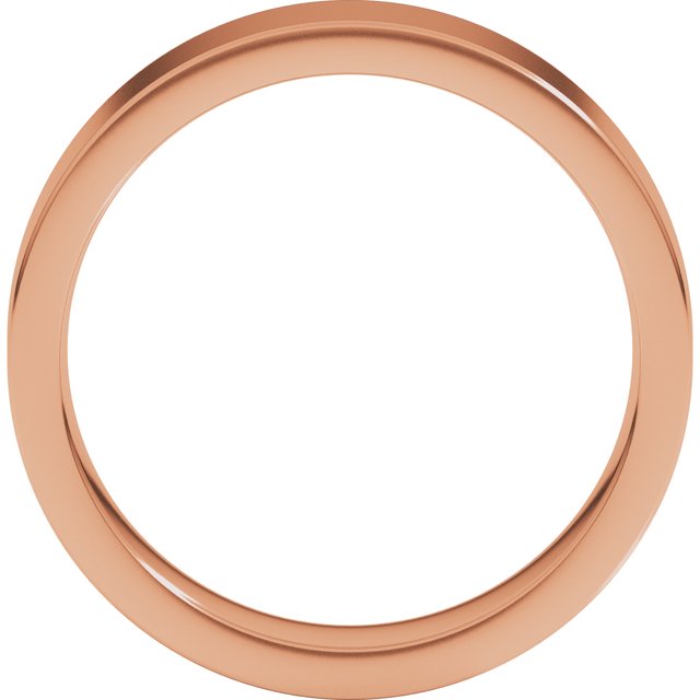 18k Rose 5 Mm Flat Comfort Fit Band Size 6