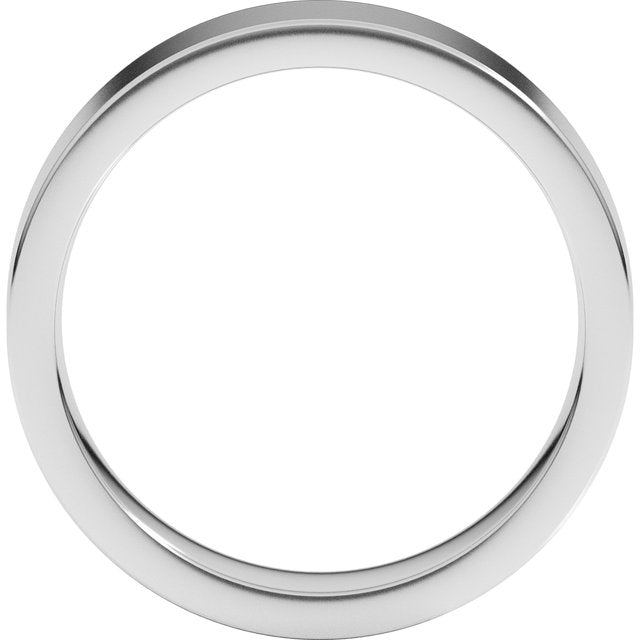 14k White 5 Mm Flat Comfort Fit Band Size 8.5