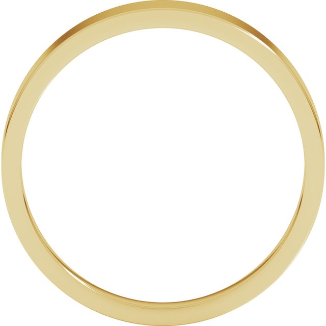 18K Yellow 4 mm Flat Tapered Band Size 4.5