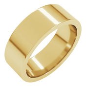 14k Yellow 7 Mm Flat Comfort Fit Band Size 6.5