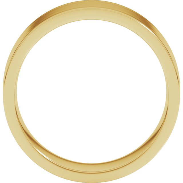 14K Yellow 7 mm Flat Comfort Fit Light Band Size 7