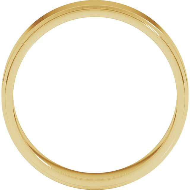 14k Yellow 5 Mm Flat Edge Band Size 10