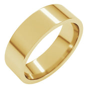 14K Yellow 6 mm Flat Comfort Fit Light Band Size 7