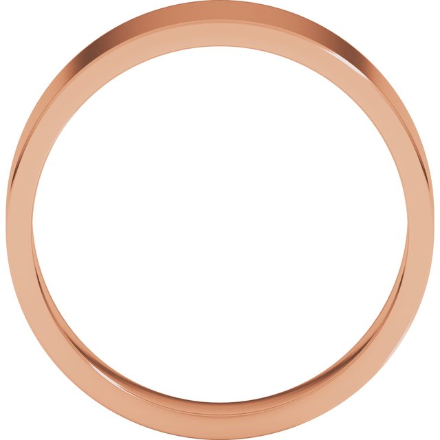 14k Rose 7 Mm Flat Tapered Band Size 8