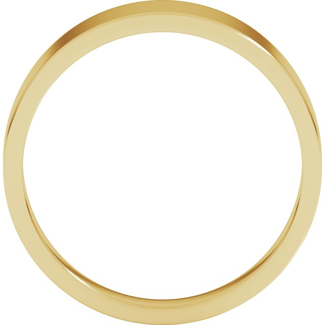 14k Yellow 6 Mm Tapered Flat Band Size 11
