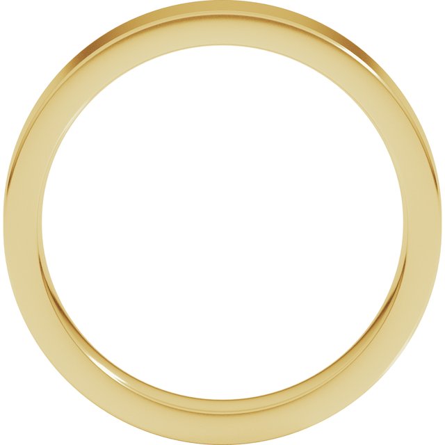 14k Yellow 4 Mm Flat Comfort Fit Band Size 9.5