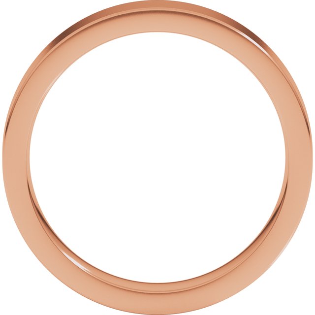 18k Rose 4 Mm Flat Comfort Fit Band Size 8