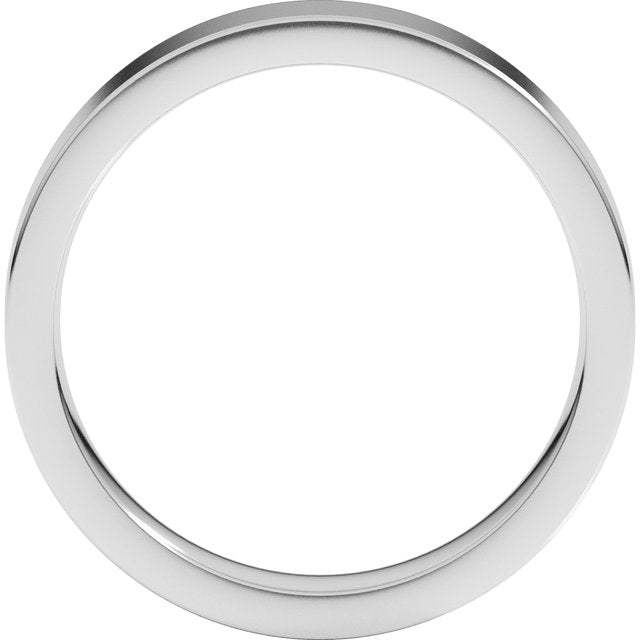 14k White 4 Mm Flat Comfort Fit Band Size 13