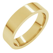 14k Yellow 5 Mm Flat Comfort Fit Band Size 6
