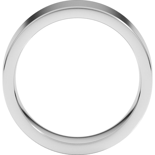 14k White 7 Mm Flat Comfort Fit Band Size 9