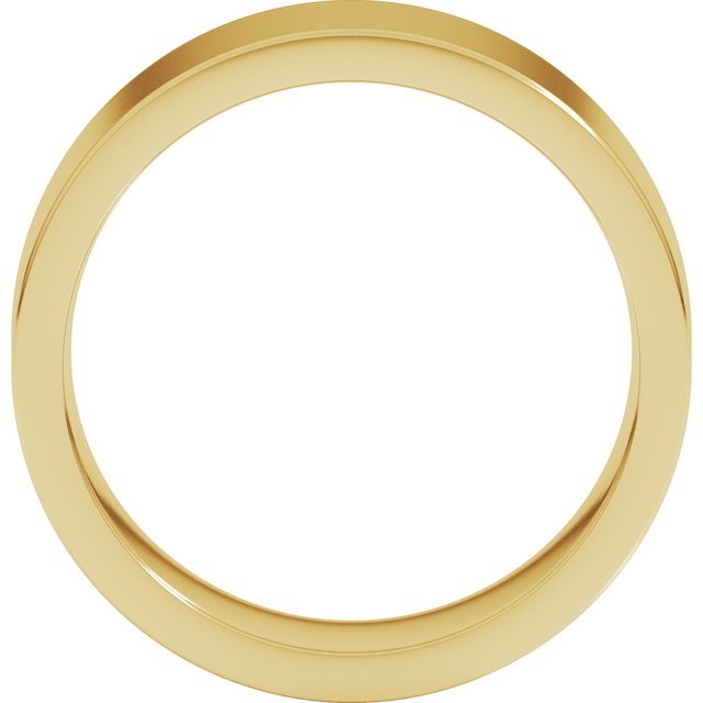 14k Yellow 7 Mm Flat Comfort Fit Band Size 6.5