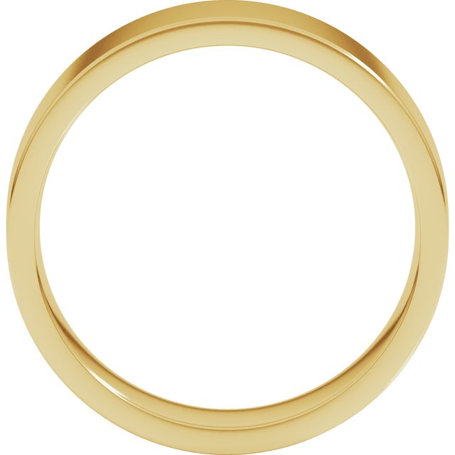 14K Yellow 6 mm Flat Comfort Fit Light Band Size 5.5