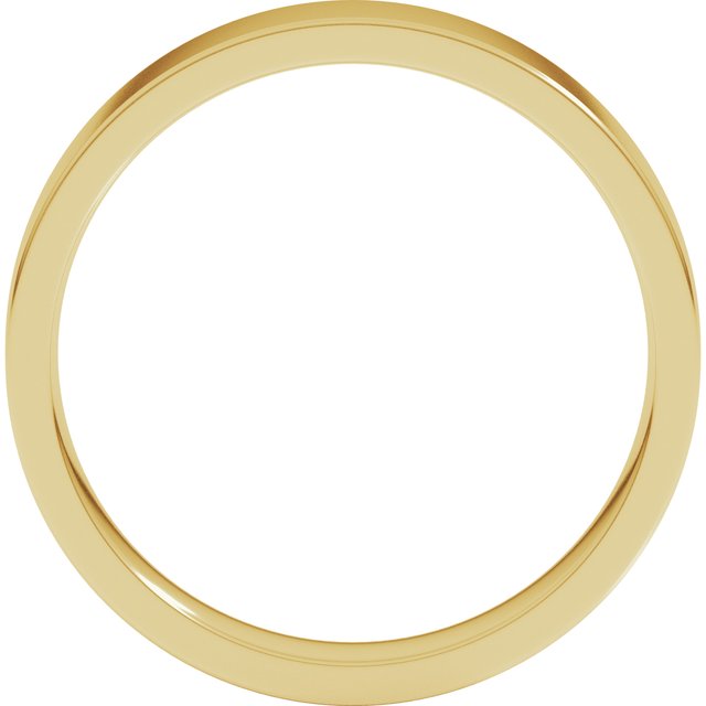 18k Yellow 4 Mm Lightweight Comfort-fit Flat Band Size 4.5
