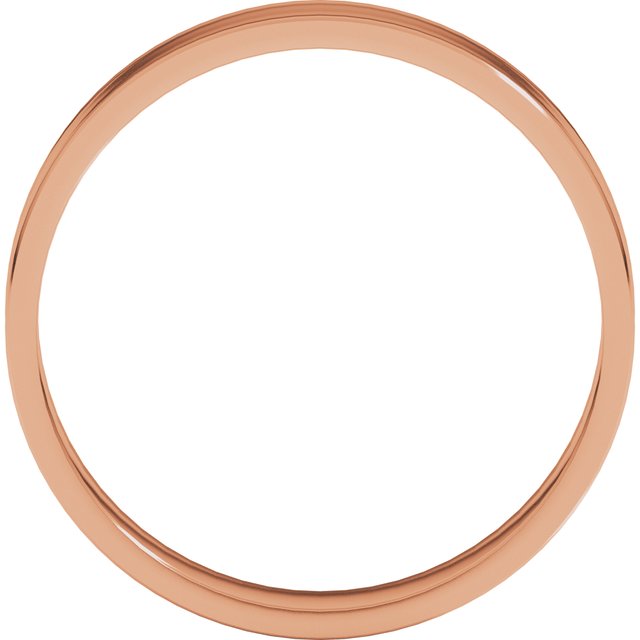14k Rose 4 Mm Flat Ultra-light Band Size 6