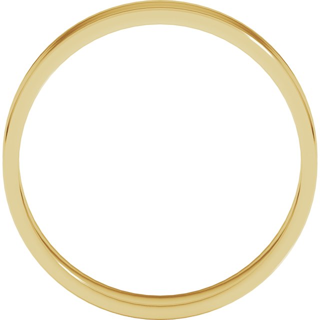 14K Yellow 4 mm Flat Ultra-Light Band Size 5.5
