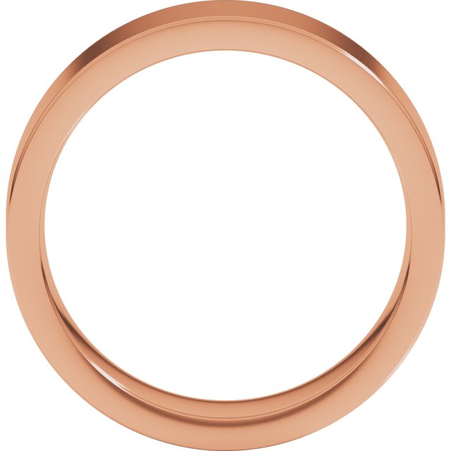 18k Rose 6 Mm Flat Comfort Fit Band Size 10.5