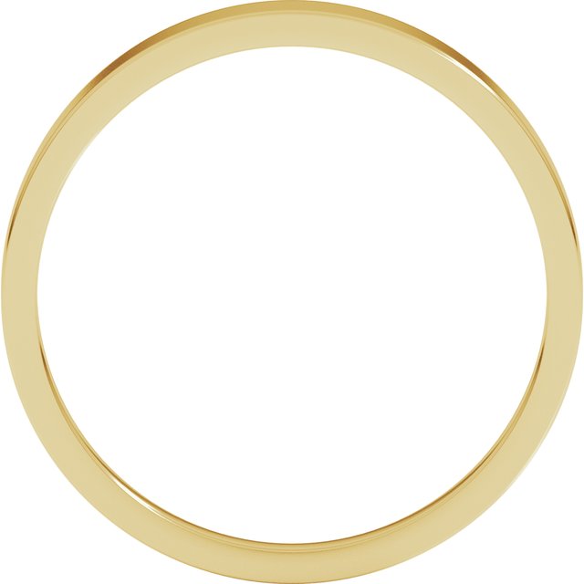 18K Yellow 3 mm Flat Tapered Band Size 7