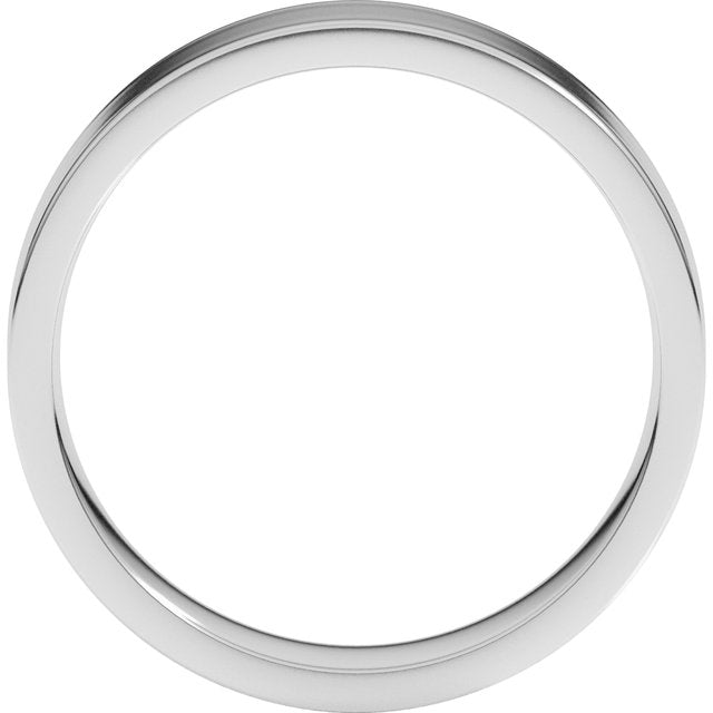 14K White 5 mm Flat Comfort Fit Light Band Size 7.5