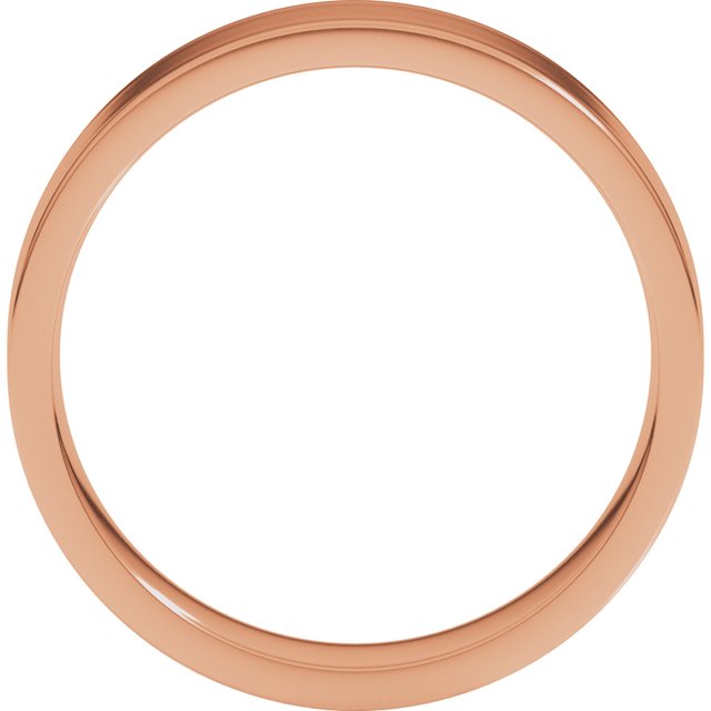 14k Rose 5 Mm Lightweight Comfort-fit Flat Band Size 9