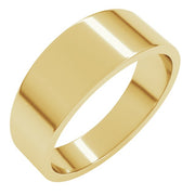 14k Yellow 7 Mm Flat Tapered Band Size 9.5