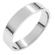14k White 4 Mm Flat Ultra-light Band Size 8