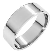 18k White 6 Mm Flat Ultra-light Band Size 7