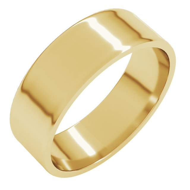 18k Yellow 6 Mm Flat Ultra-light Band Size 7.5